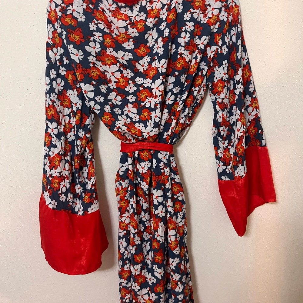 Red Floral Night Nightgown